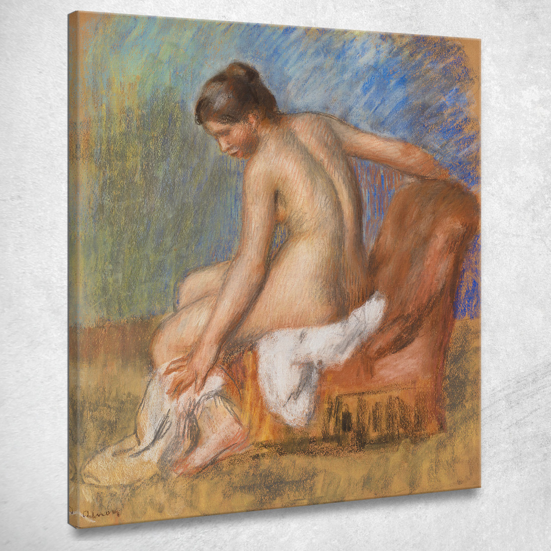 Nudo Sulla Sedia Pierre-Auguste Renoir par361 quadro stampato su tela Nudo Sulla Sedia Pierre-Auguste Renoir par361 quadro stampato su tela