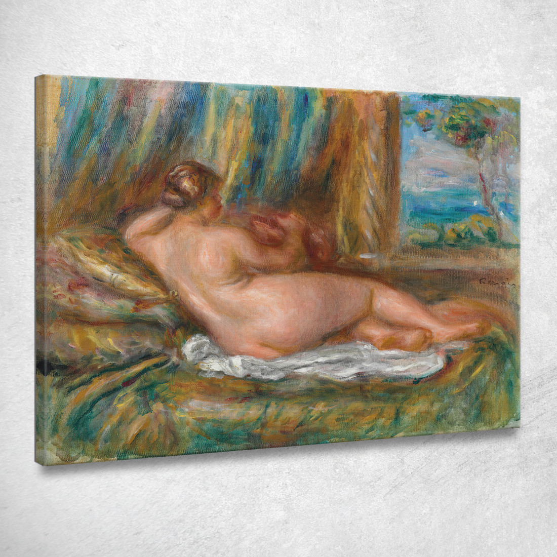 Nudo Sdraiato Odalisca Sdraiata Pierre-Auguste Renoir par362 quadro stampato su tela Nudo Sdraiato Odalisca Sdraiata Pierre-Auguste Renoir par362 quadro stampato su tela