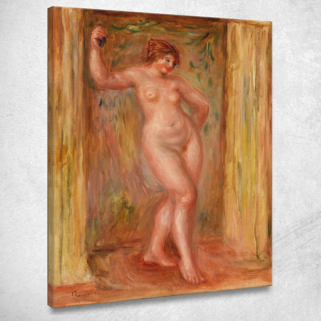 Nudo Con Nacchere Pierre-Auguste Renoir par366 quadro stampato su tela Nudo Con Nacchere Pierre-Auguste Renoir par366 quadro stampato su tela