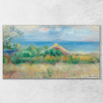 Paesaggio Con Sfondo Del Mare Pierre-Auguste Renoir par383 quadro stampato su tela