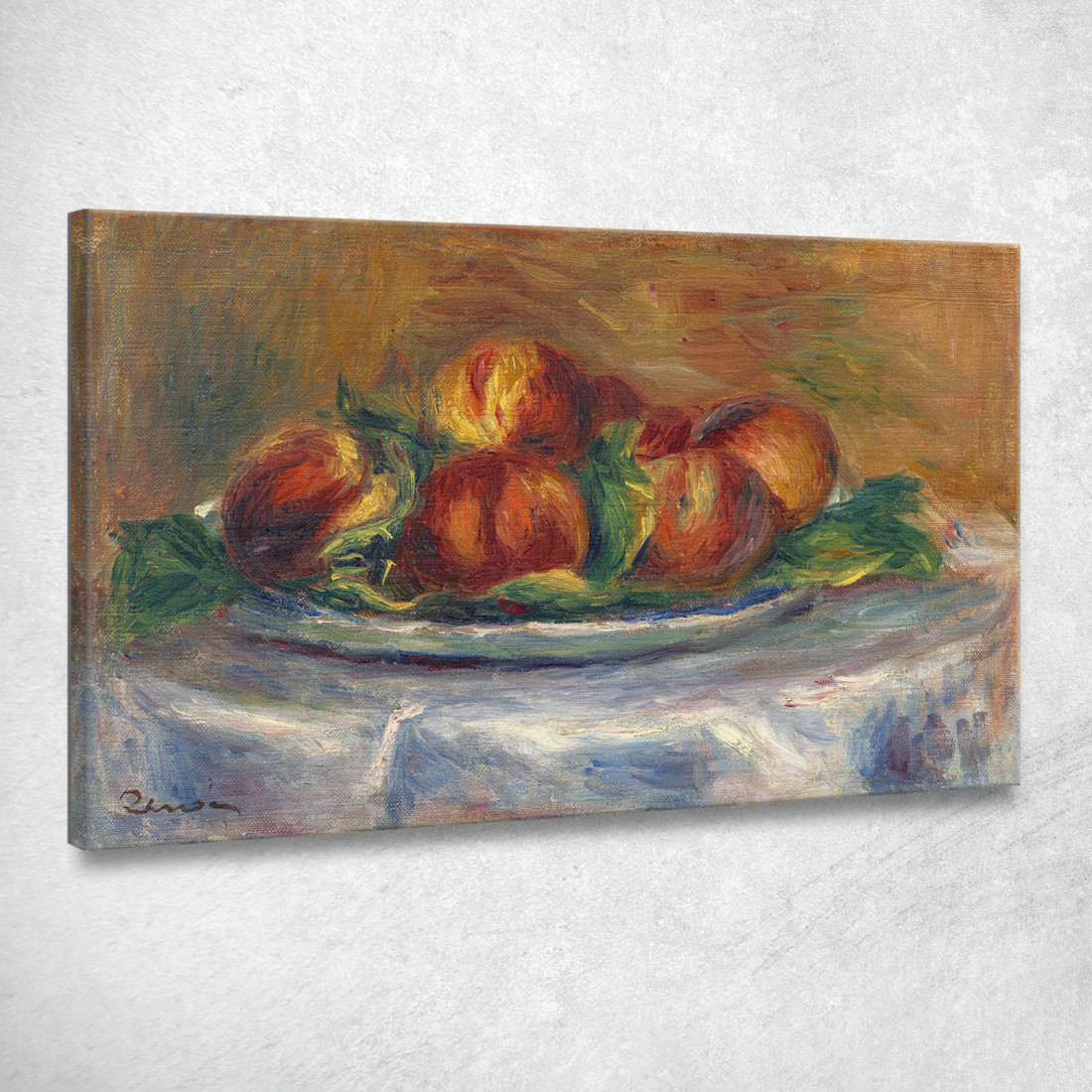 Pesche Su Un Piatto Pierre-Auguste Renoir par393 quadro stampato su tela Pesche Su Un Piatto Pierre-Auguste Renoir par393 quadro stampato su tela