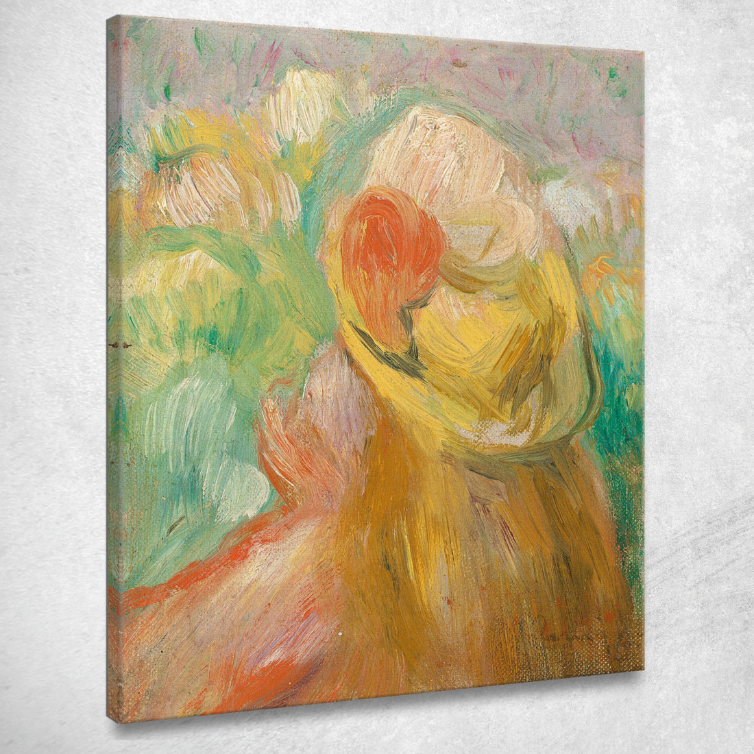 Bambina Con Cappello Giallo Pierre-Auguste Renoir par397 quadro stampato su tela Bambina Con Cappello Giallo Pierre-Auguste Renoir par397 quadro stampato su tela