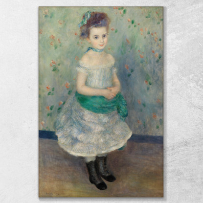 Ritratto Di Jeanne Durand-Ruel Ritratto Di Mlle J. Pierre-Auguste Renoir par420 quadro stampato su tela