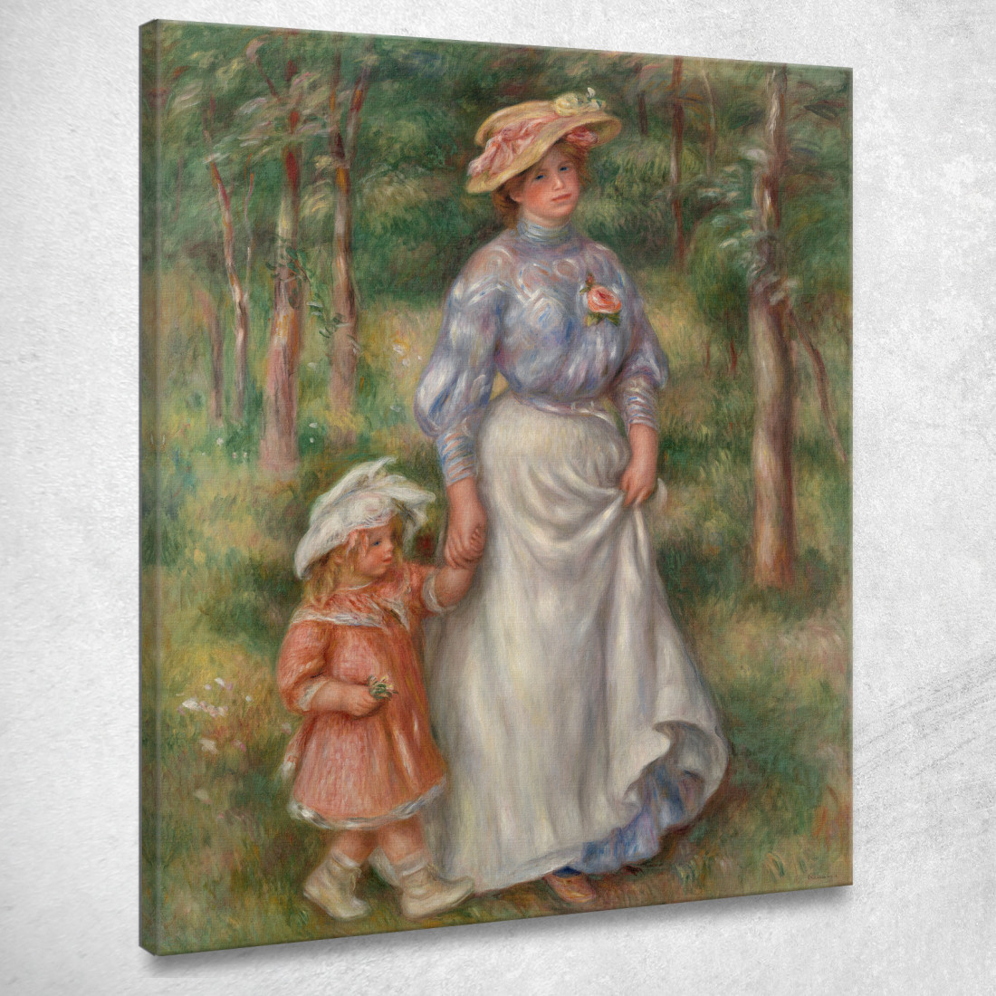 Passeggiata La Passeggiata Pierre-Auguste Renoir par423 quadro stampato su tela Passeggiata La Passeggiata Pierre-Auguste Renoir par423 quadro stampato su tela