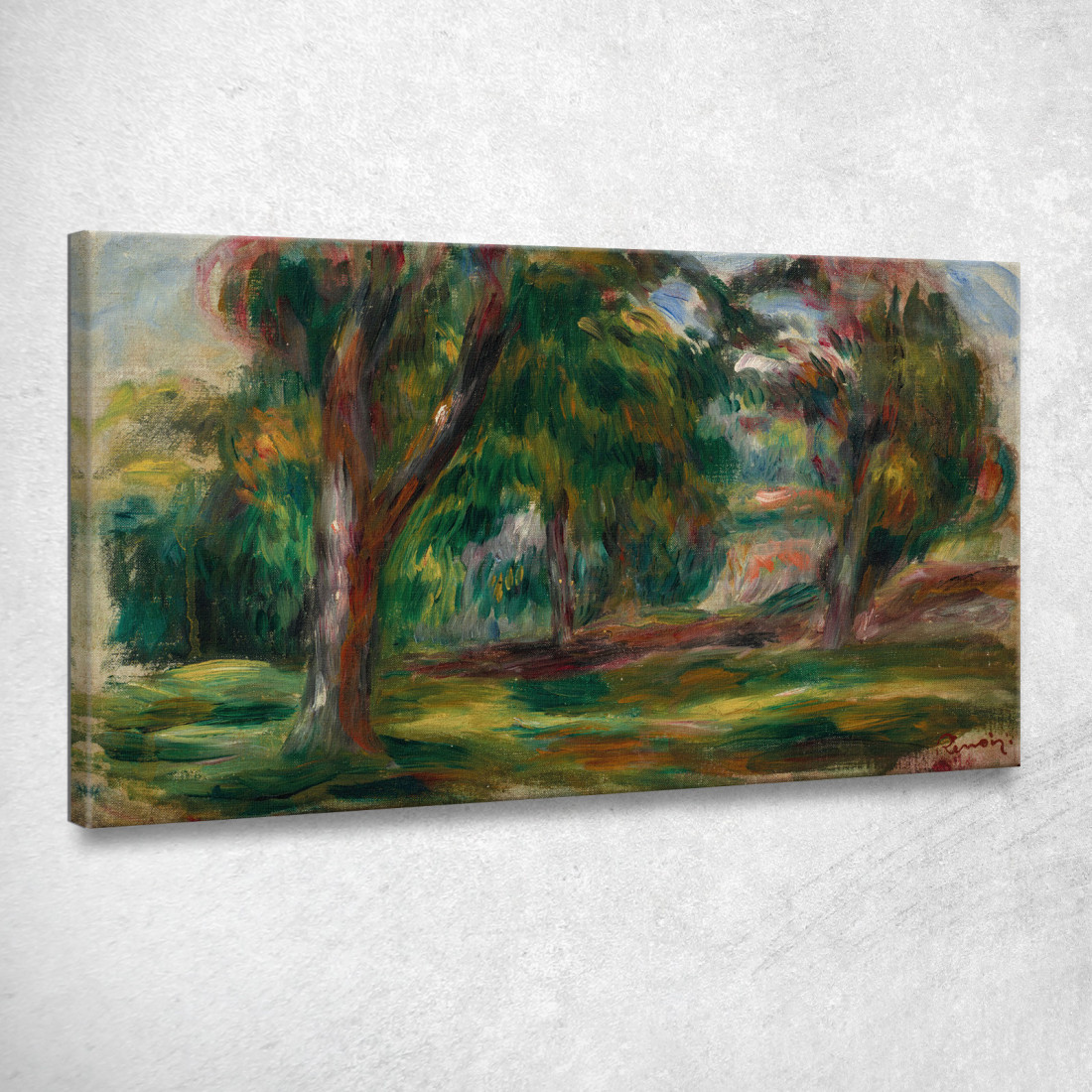Prato E Alberi Pierre-Auguste Renoir par424 quadro stampato su tela Prato E Alberi Pierre-Auguste Renoir par424 quadro stampato su tela