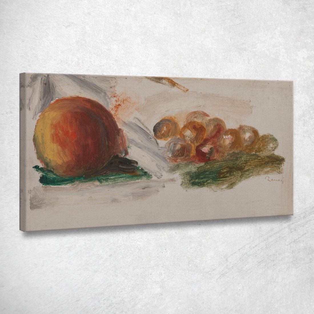 Pesca E Uva Pierre-Auguste Renoir par425 quadro stampato su tela Pesca E Uva Pierre-Auguste Renoir par425 quadro stampato su tela