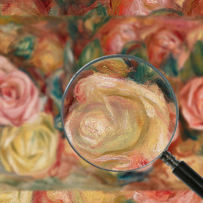 Rose Rose Pierre-Auguste Renoir par437 quadro stampato su tela
