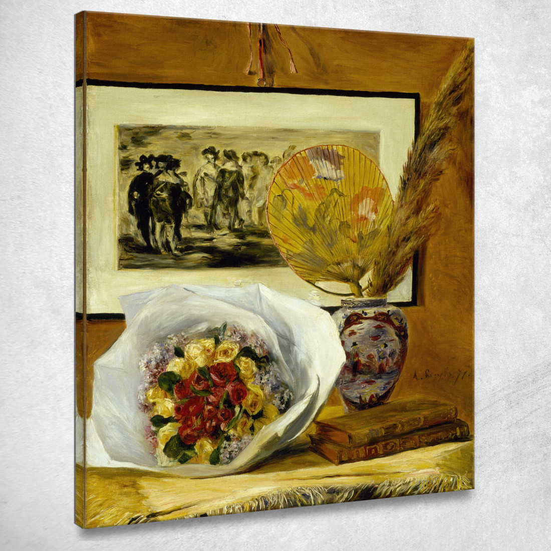 Natura Morta Con Bouquet Pierre-Auguste Renoir par455 quadro stampato su tela Natura Morta Con Bouquet Pierre-Auguste Renoir par455 quadro stampato su tela