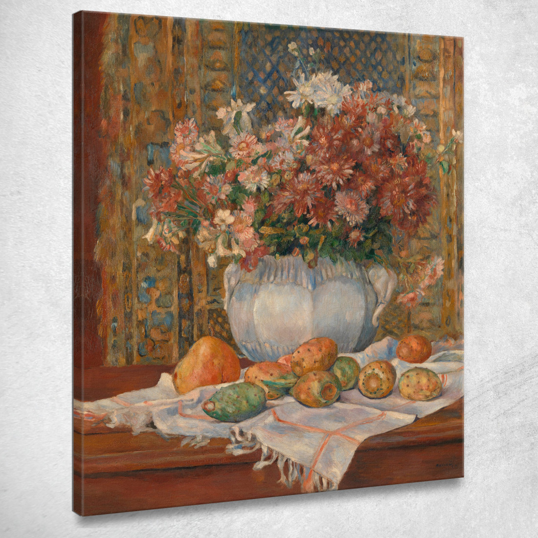Natura Morta Con Fiori E Fichi D'India Pierre-Auguste Renoir par456 quadro stampato su tela Natura Morta Con Fiori E Fichi D'India Pierre-Auguste Renoir par456 quadro stampato su tela