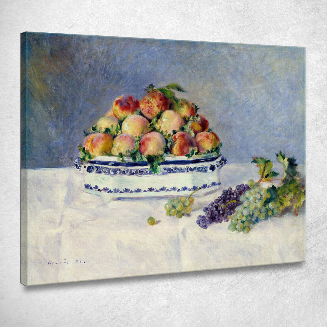 Natura Morta Con Pesche E Uva Pierre-Auguste Renoir par458 quadro stampato su tela Natura Morta Con Pesche E Uva Pierre-Auguste Renoir par458 quadro stampato su tela