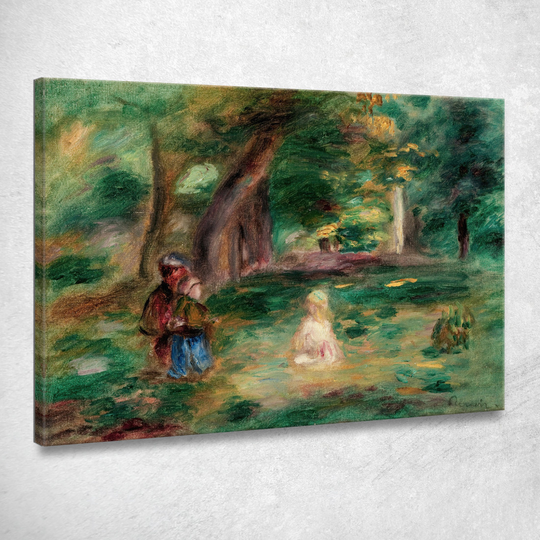 Tre Figure In Un Paesaggio Pierre-Auguste Renoir par484 quadro stampato su tela Tre Figure In Un Paesaggio Pierre-Auguste Renoir par484 quadro stampato su tela
