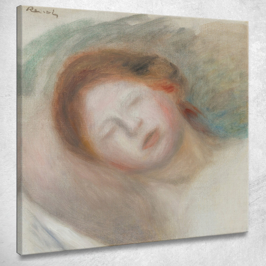 Testa Di Donna Pierre-Auguste Renoir par490 quadro stampato su tela Testa Di Donna Pierre-Auguste Renoir par490 quadro stampato su tela