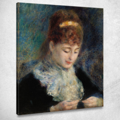 Donna All'Uncinetto Pierre-Auguste Renoir par508 quadro stampato su tela