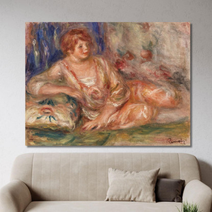 Andrée In Rosa Sdraiata Pierre-Auguste Renoir par540 quadro stampato su tela