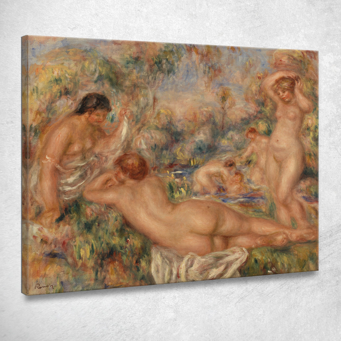 Bagnanti Pierre-Auguste Renoir par549 quadro stampato su tela Bagnanti Pierre-Auguste Renoir par549 quadro stampato su tela
