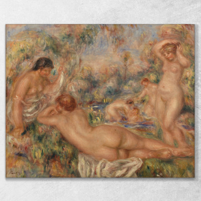 Bagnanti Pierre-Auguste Renoir par549 quadro stampato su tela