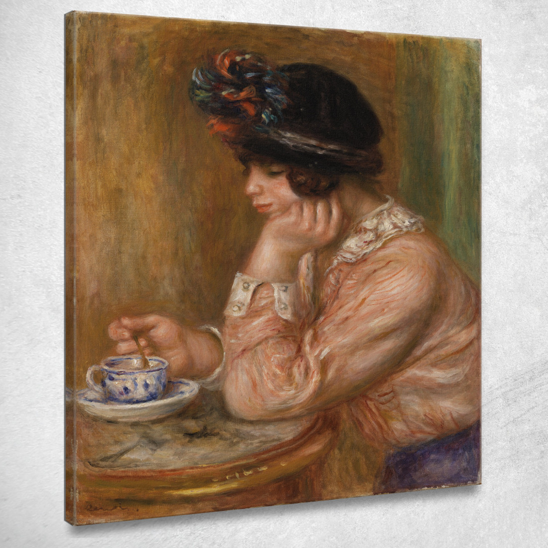Tazza Di Cioccolato Pierre-Auguste Renoir par559 quadro stampato su tela Tazza Di Cioccolato Pierre-Auguste Renoir par559 quadro stampato su tela