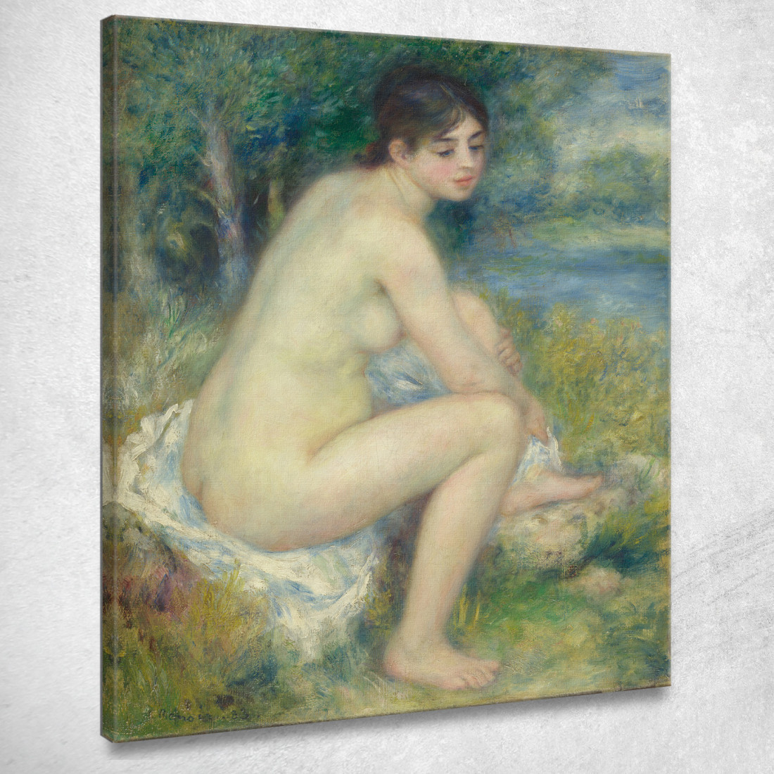 Donna Nuda In Un Paesaggio Pierre-Auguste Renoir par564 quadro stampato su tela Donna Nuda In Un Paesaggio Pierre-Auguste Renoir par564 quadro stampato su tela