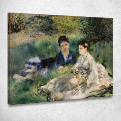 Sull'Erba Pierre-Auguste Renoir par582 quadro stampato su tela