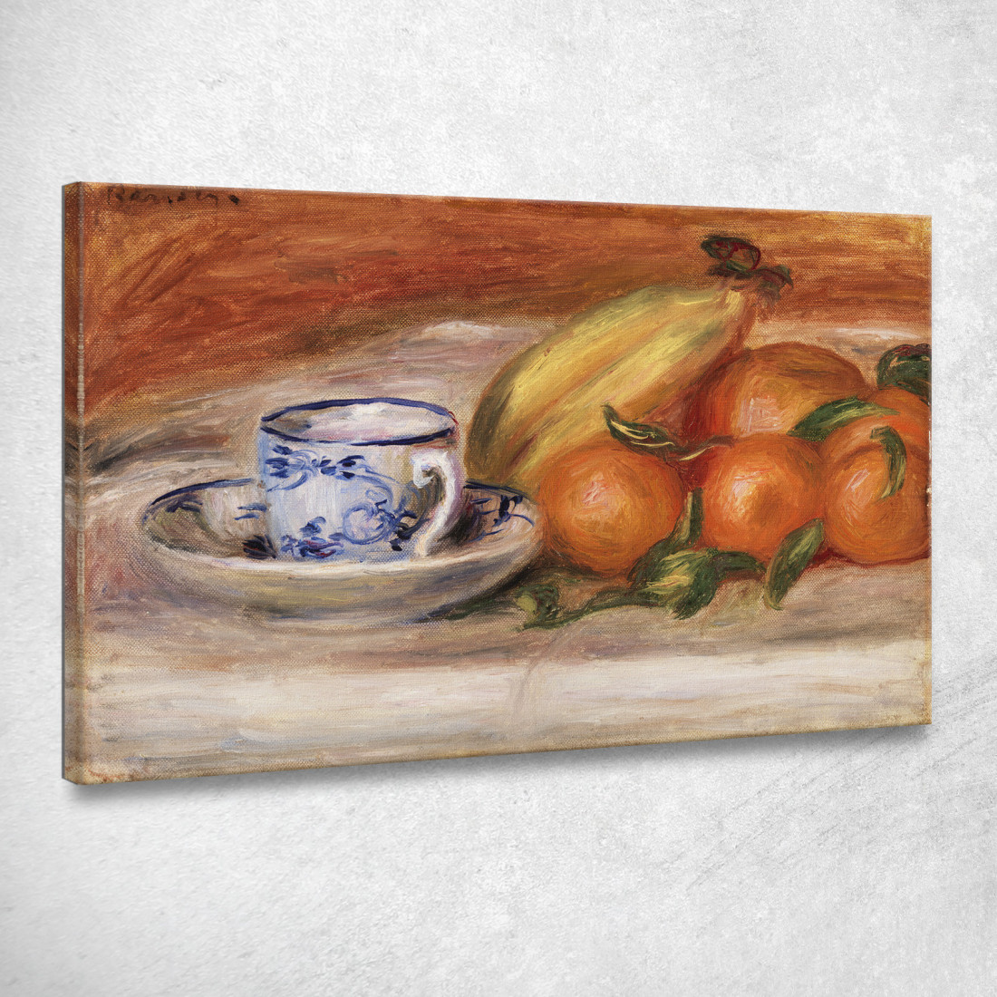 Arance Banane E Tazza Da Tè Pierre-Auguste Renoir par585 quadro stampato su tela Arance Banane E Tazza Da Tè Pierre-Auguste Renoir par585 quadro stampato su tela