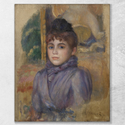 Ritratto Di Una Giovane Donna Pierre-Auguste Renoir par595 quadro stampato su tela