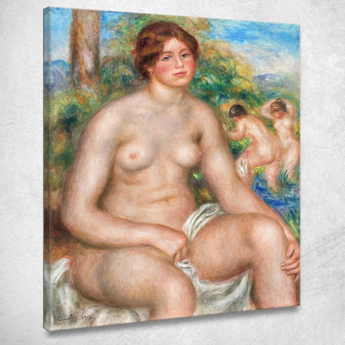 Bagnante Seduta Pierre-Auguste Renoir par603 quadro stampato su tela Bagnante Seduta Pierre-Auguste Renoir par603 quadro stampato su tela