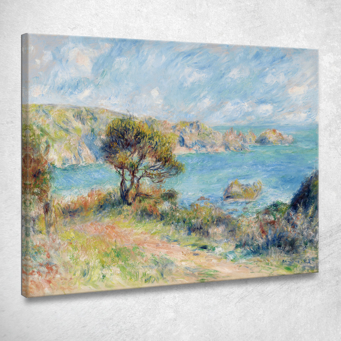 Veduta A Guernsey 1883 Pierre-Auguste Renoir par609 quadro stampato su tela