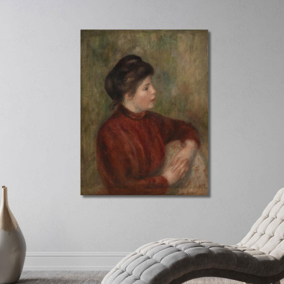 Donna Appoggiata Su Una Sedia Pierre-Auguste Renoir par615 quadro stampato su tela