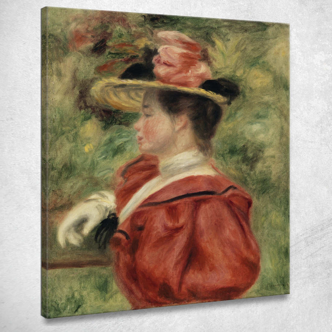 Donna Con Guanto Pierre-Auguste Renoir par618 quadro stampato su tela Donna Con Guanto Pierre-Auguste Renoir par618 quadro stampato su tela