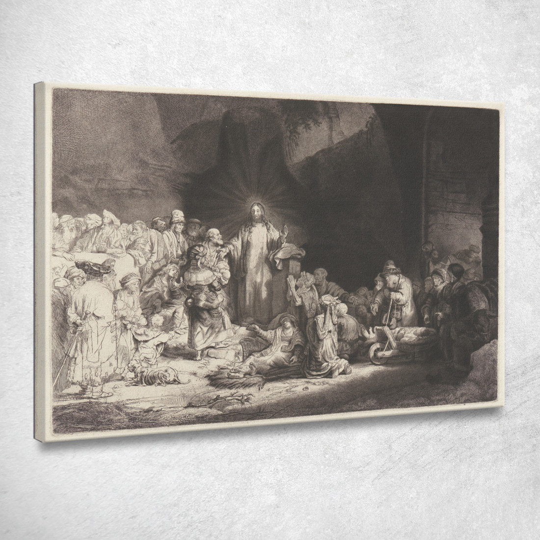 Cristo Guarisce I Malati 2 Rembrandt van Rijn rvr40 quadro stampato su tela Cristo Guarisce I Malati 2 Rembrandt van Rijn rvr40 quadro stampato su tela