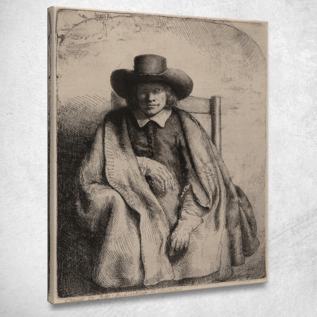 Venditore Di Stampe Clement De Jonghe Rembrandt van Rijn rvr45 quadro stampato su tela Venditore Di Stampe Clement De Jonghe Rembrandt van Rijn rvr45 quadro stampato su tela