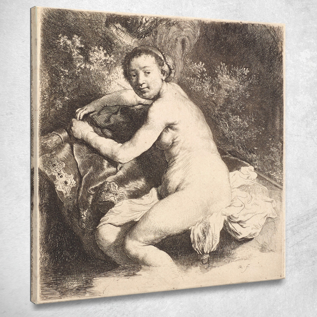 Diana Al Bagno Rembrandt van Rijn rvr52 quadro stampato su tela Diana Al Bagno Rembrandt van Rijn rvr52 quadro stampato su tela