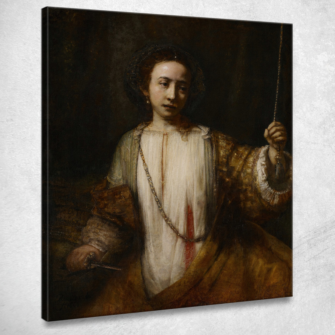 Lucrezia 2 Rembrandt van Rijn rvr87 quadro stampato su tela Lucrezia 2 Rembrandt van Rijn rvr87 quadro stampato su tela