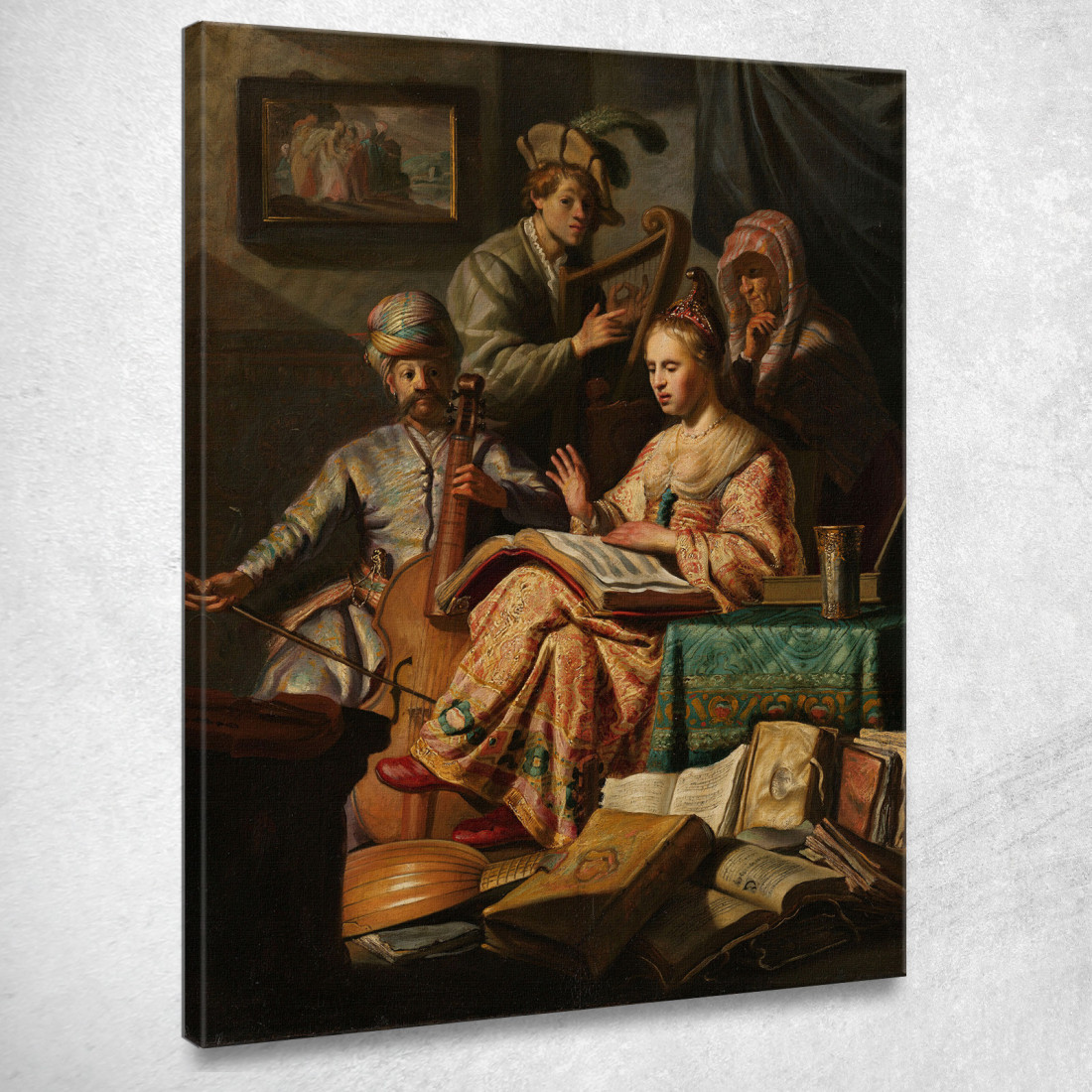 Compagnia Musicale 1626 Rembrandt van Rijn rvr103 quadro stampato su tela Compagnia Musicale 1626 Rembrandt van Rijn rvr103 quadro stampato su tela