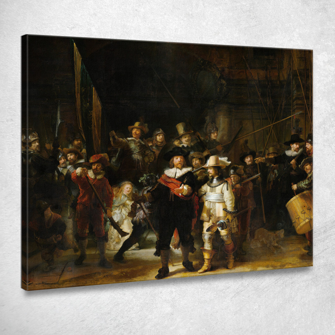 Compagnia Della Milizia Della Guardia Notturna Del Distretto Ii Rembrandt van Rijn rvr105 quadro stampato su tela Compagnia Della Milizia Della Guardia Notturna Del Distretto Ii Rembrandt van Rijn rvr105 quadro stampato su tela