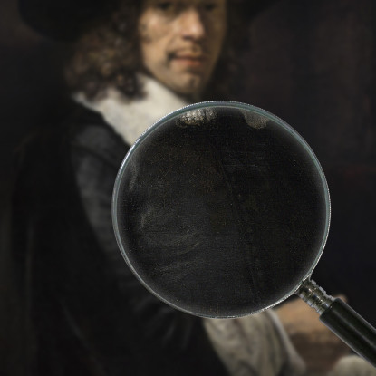 Ritratto Di Un Gentiluomo Con Un Cappello Alto E Guanti Rembrandt van Rijn rvr121 quadro stampato su tela