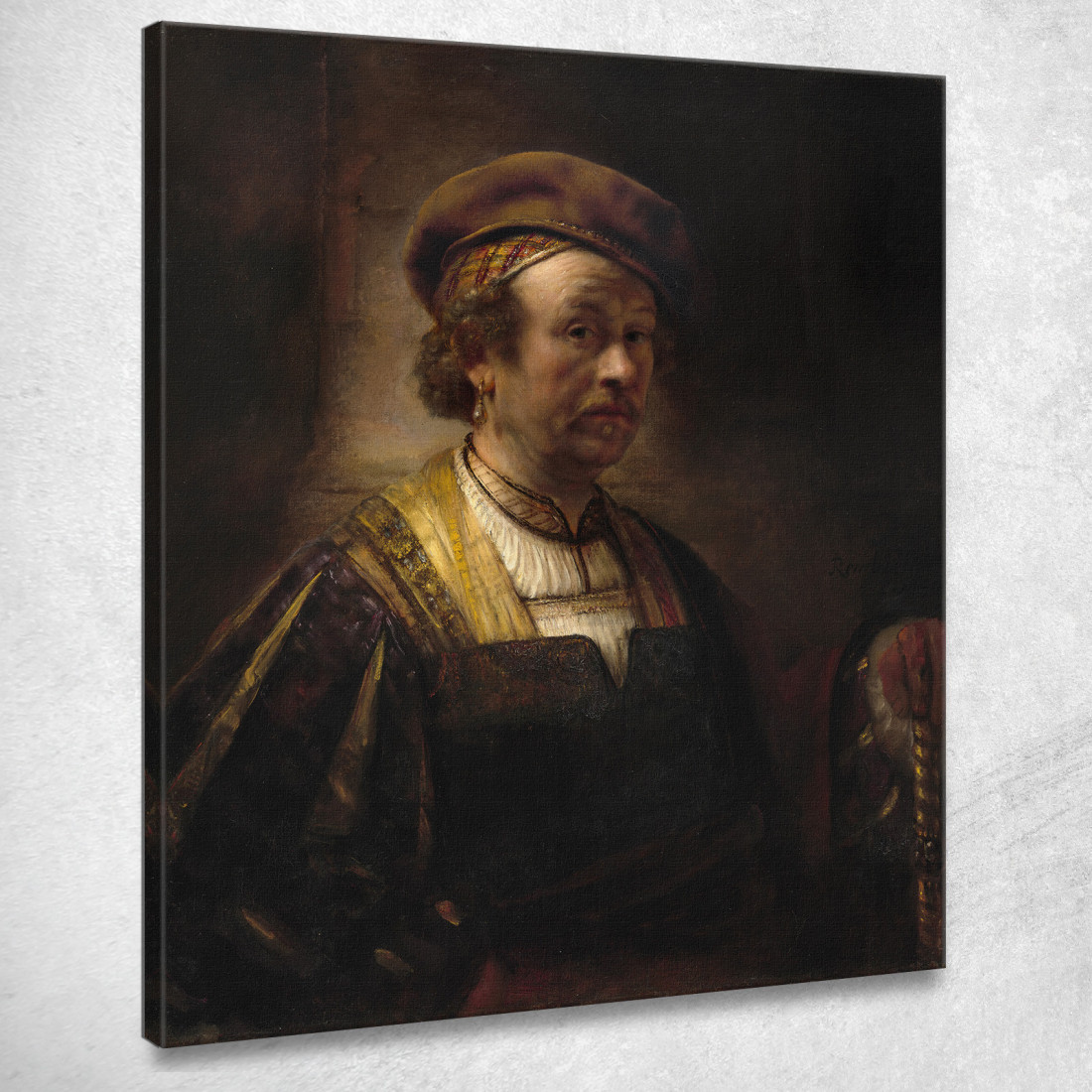Ritratto Di Rembrandt Rembrandt van Rijn rvr147 quadro stampato su tela Ritratto Di Rembrandt Rembrandt van Rijn rvr147 quadro stampato su tela