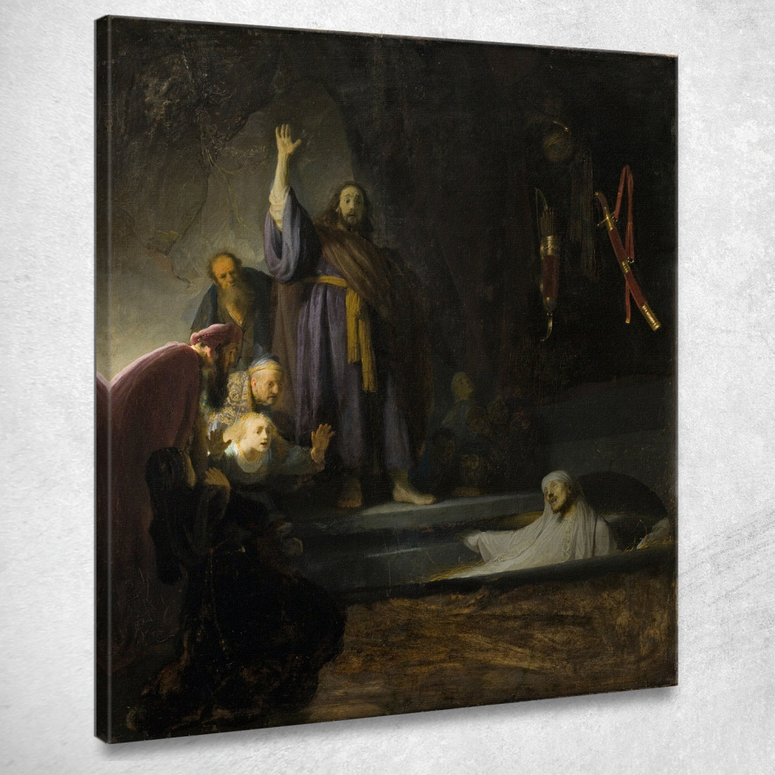 La Resurrezione Di Lazzaro Rembrandt van Rijn rvr158 quadro stampato su tela La Resurrezione Di Lazzaro Rembrandt van Rijn rvr158 quadro stampato su tela