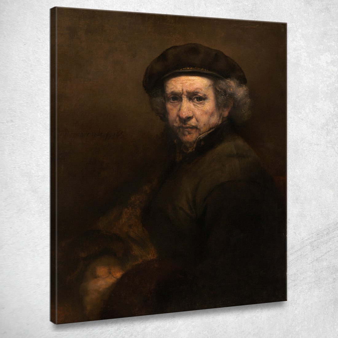 Auto Ritratto Rembrandt van Rijn rvr160 quadro stampato su tela Auto Ritratto Rembrandt van Rijn rvr160 quadro stampato su tela