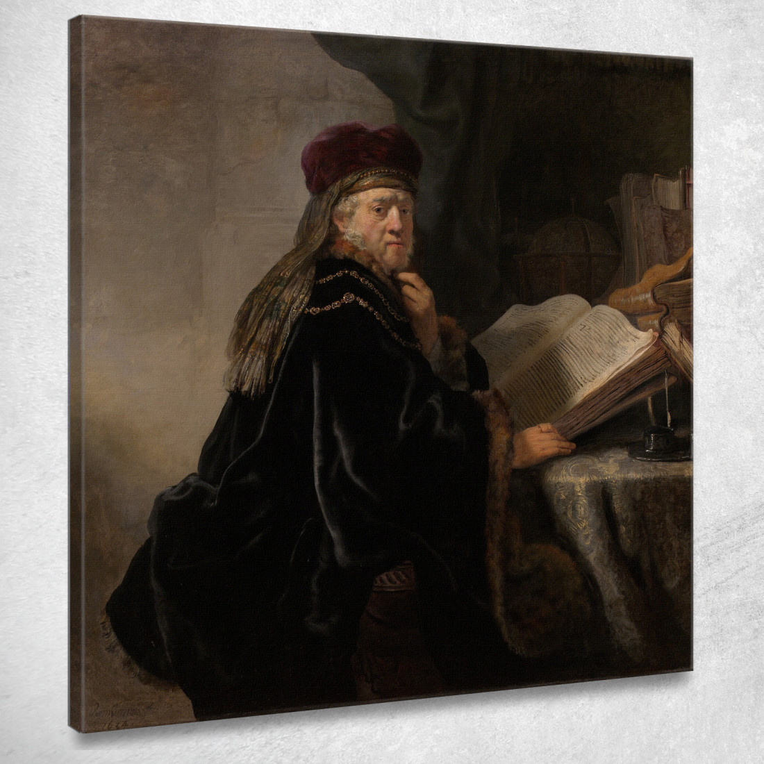 Studioso Nel Suo Studio Rembrandt van Rijn rvr171 quadro stampato su tela Studioso Nel Suo Studio Rembrandt van Rijn rvr171 quadro stampato su tela
