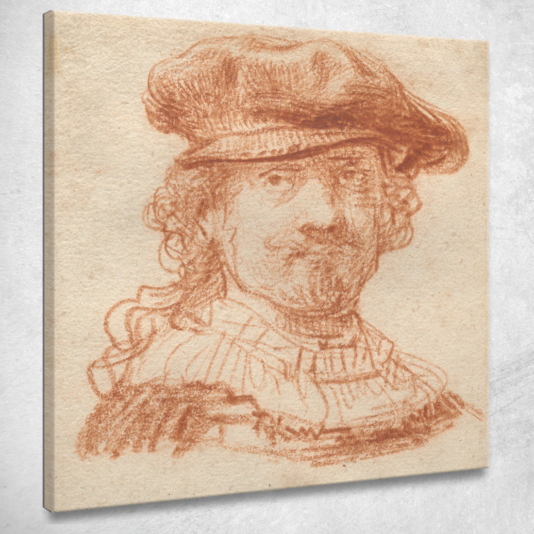 Autoritratto 5 Rembrandt van Rijn rvr176 quadro stampato su tela Autoritratto 5 Rembrandt van Rijn rvr176 quadro stampato su tela