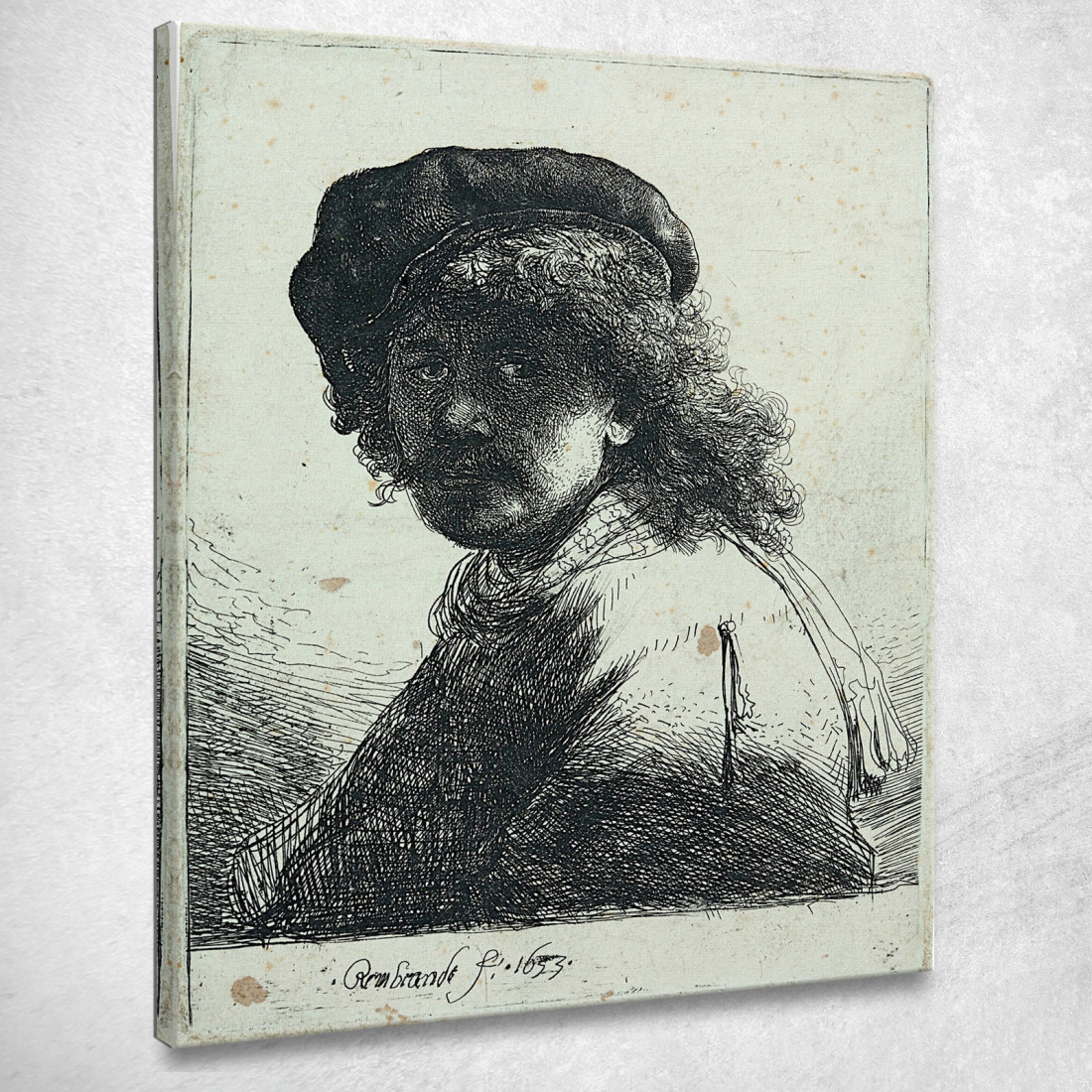 Autoritratto 6 Rembrandt van Rijn rvr177 quadro stampato su tela Autoritratto 6 Rembrandt van Rijn rvr177 quadro stampato su tela
