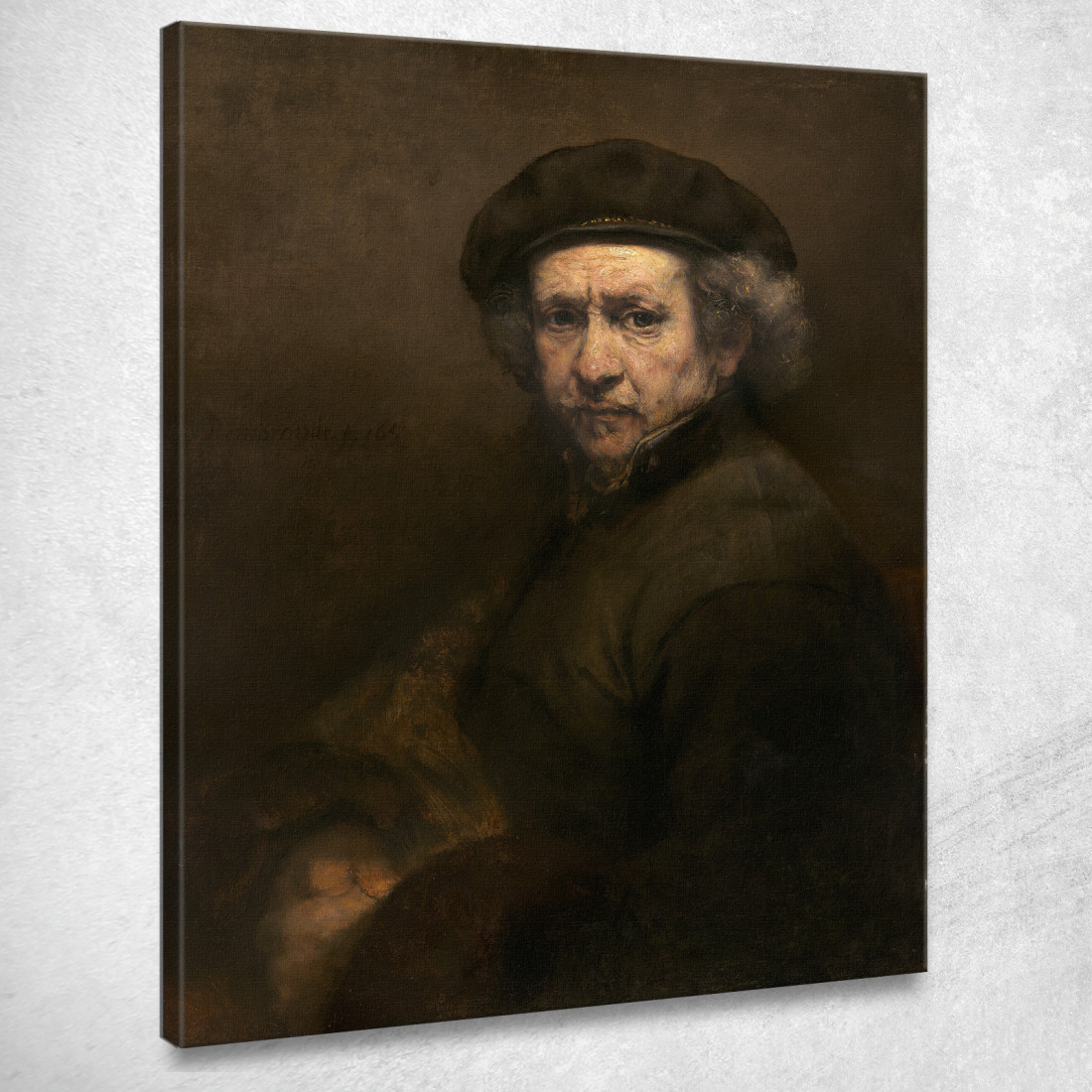 Auto Ritratto Rembrandt van Rijn rvr184 quadro stampato su tela Auto Ritratto Rembrandt van Rijn rvr184 quadro stampato su tela