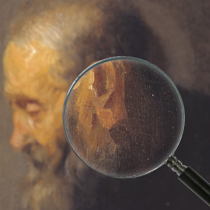 Studio Di Un Vecchio Di Profilo Rembrandt van Rijn rvr196 quadro stampato su tela