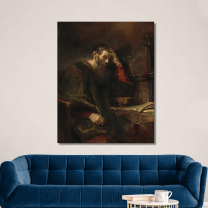 L'Apostolo Paolo Rembrandt van Rijn rvr206 quadro stampato su tela