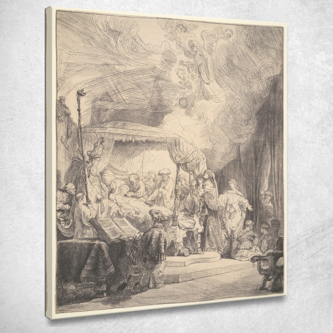 La Morte Della Vergine 2 Rembrandt van Rijn rvr215 quadro stampato su tela La Morte Della Vergine 2 Rembrandt van Rijn rvr215 quadro stampato su tela