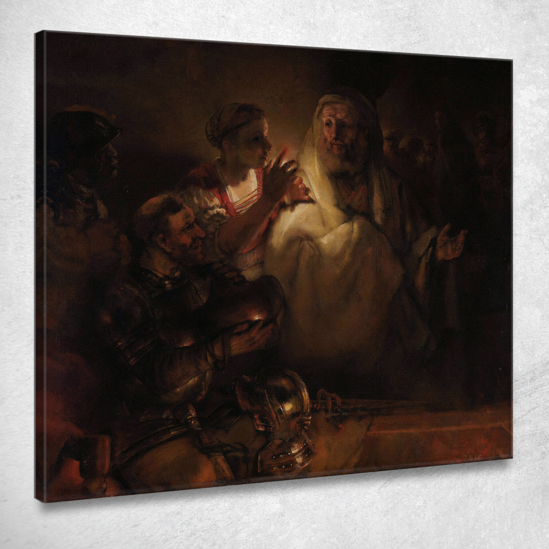 La Negazione Di San Pietro Rembrandt van Rijn rvr216 quadro stampato su tela La Negazione Di San Pietro Rembrandt van Rijn rvr216 quadro stampato su tela