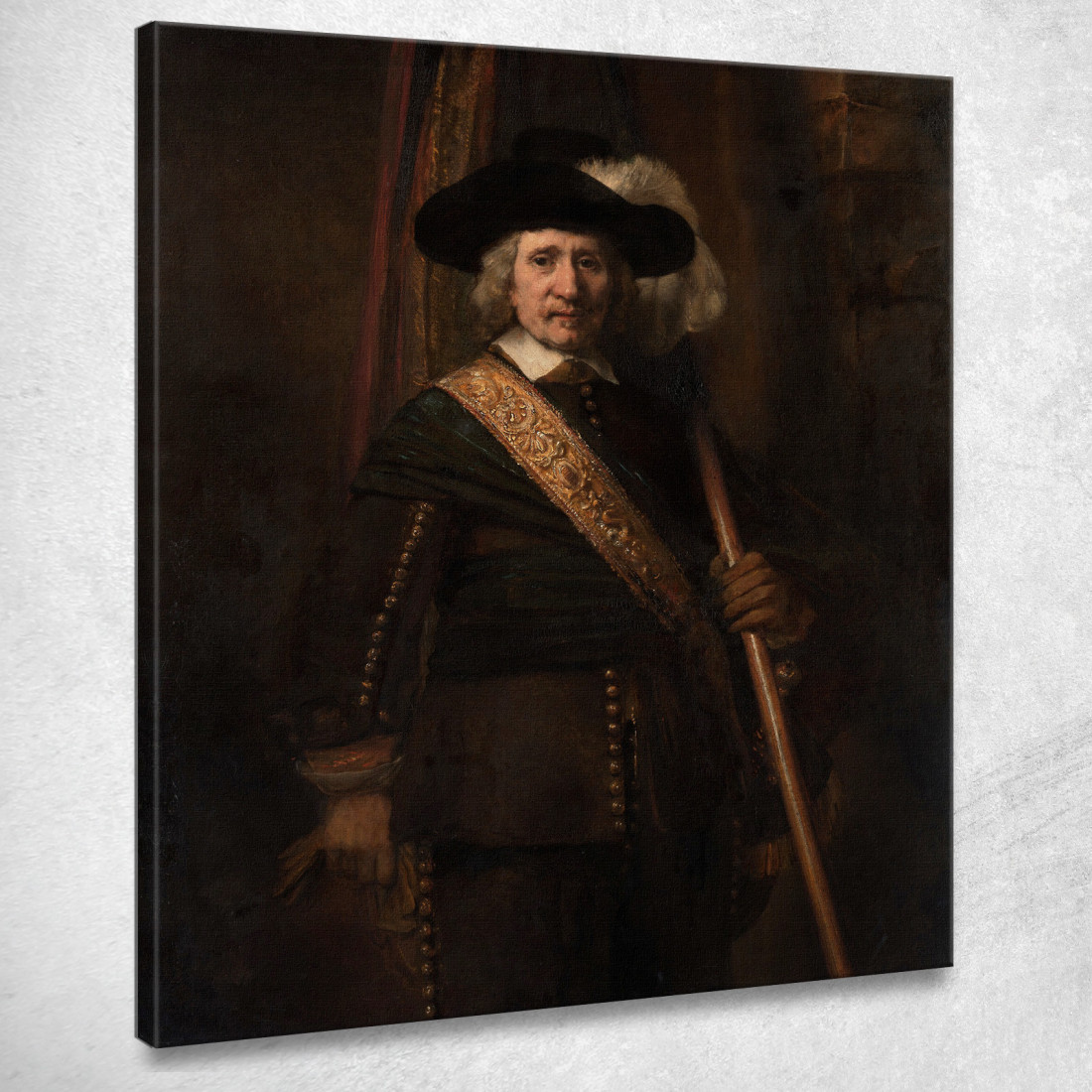 L'Alfiere Floris Soop Rembrandt van Rijn rvr244 quadro stampato su tela L'Alfiere Floris Soop Rembrandt van Rijn rvr244 quadro stampato su tela