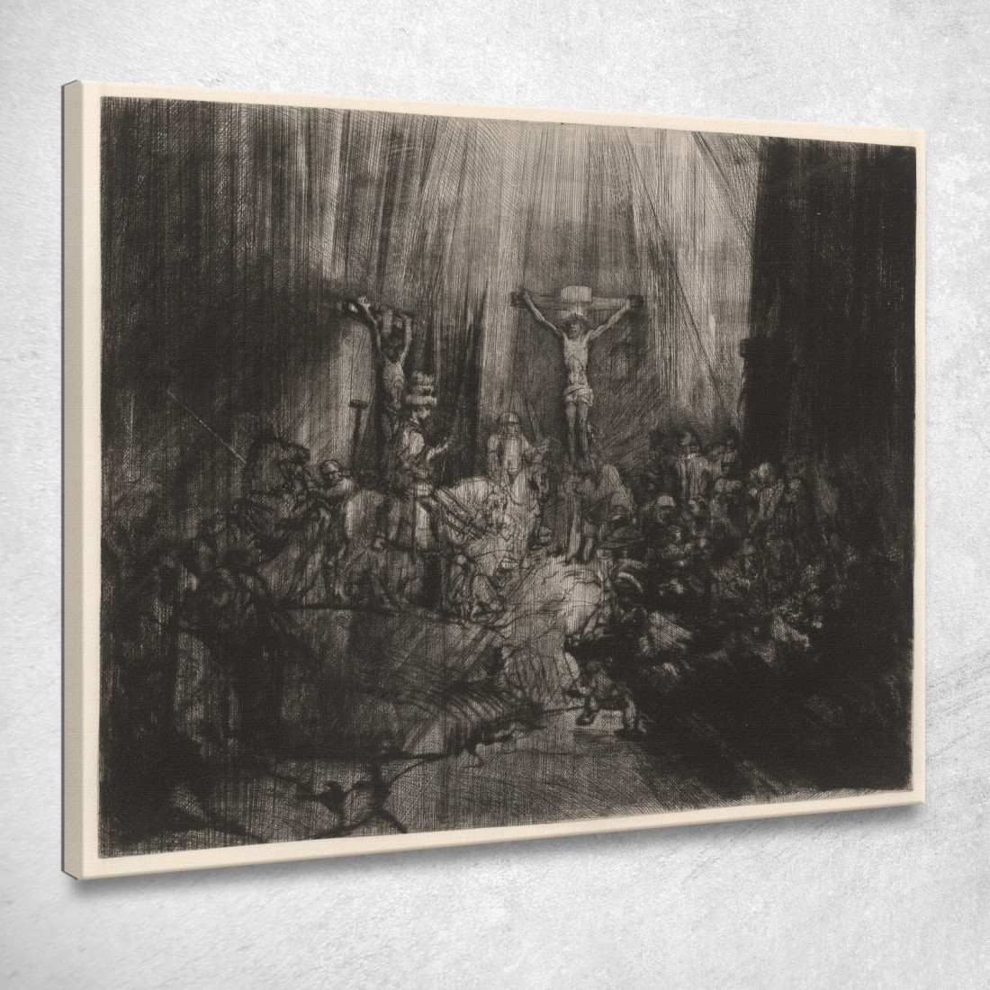 Le Tre Croci 2 Rembrandt van Rijn rvr249 quadro stampato su tela Le Tre Croci 2 Rembrandt van Rijn rvr249 quadro stampato su tela