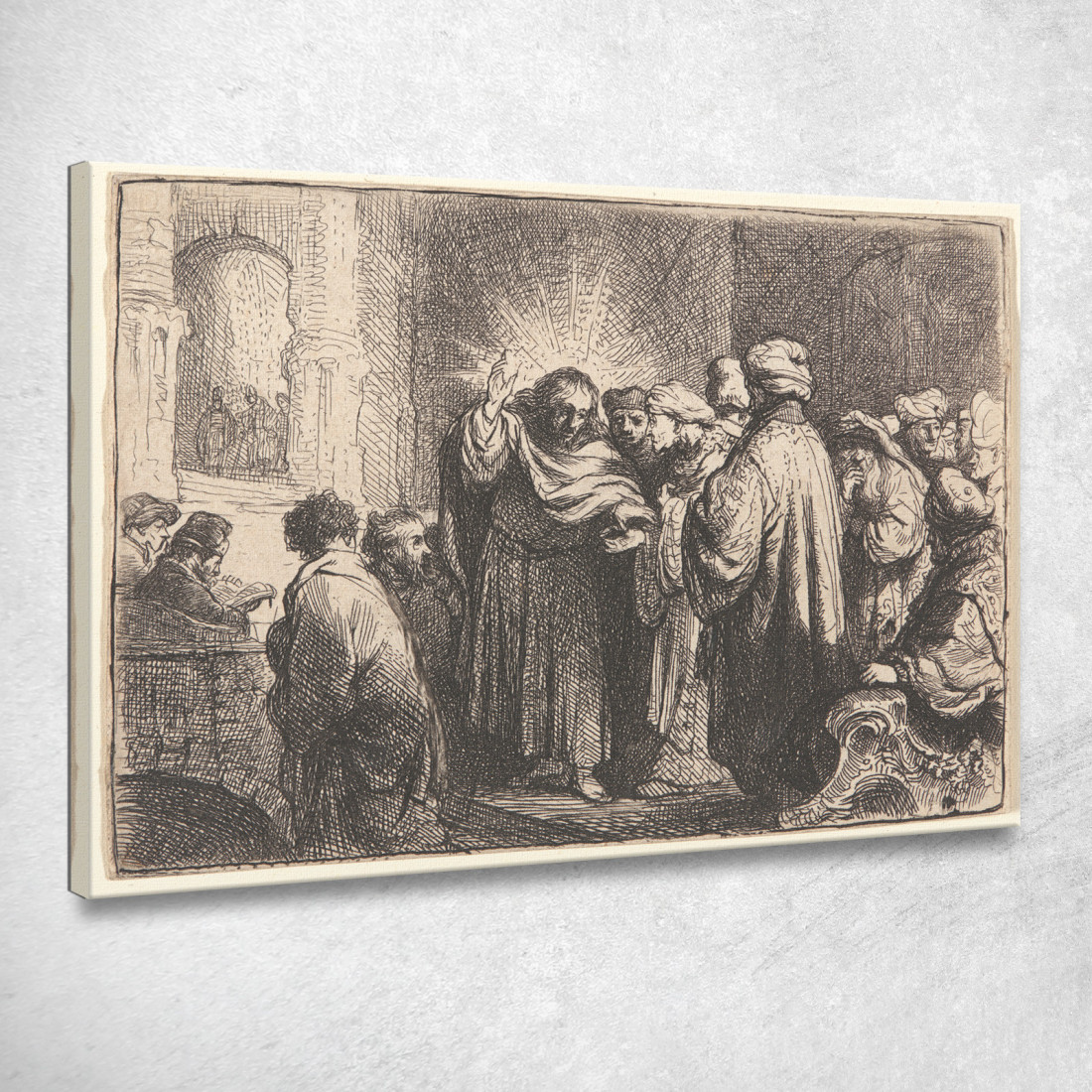 La Moneta Del Tributo Rembrandt van Rijn rvr252 quadro stampato su tela La Moneta Del Tributo Rembrandt van Rijn rvr252 quadro stampato su tela